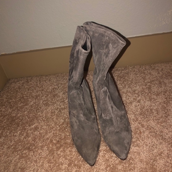 Stuart Weitzman Women Gray Stuart Weitzman Heeled Boots